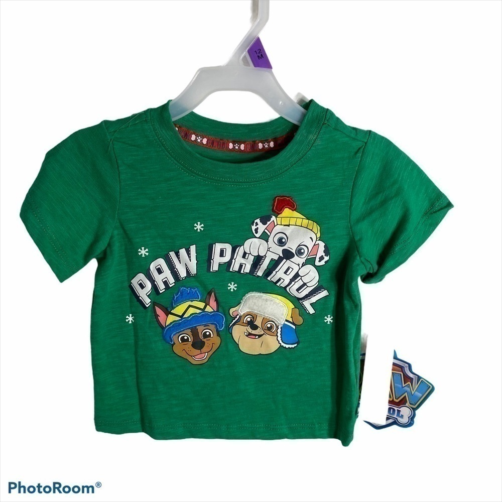 Paw Patrol Winter T-shirt NWT 12 months Green